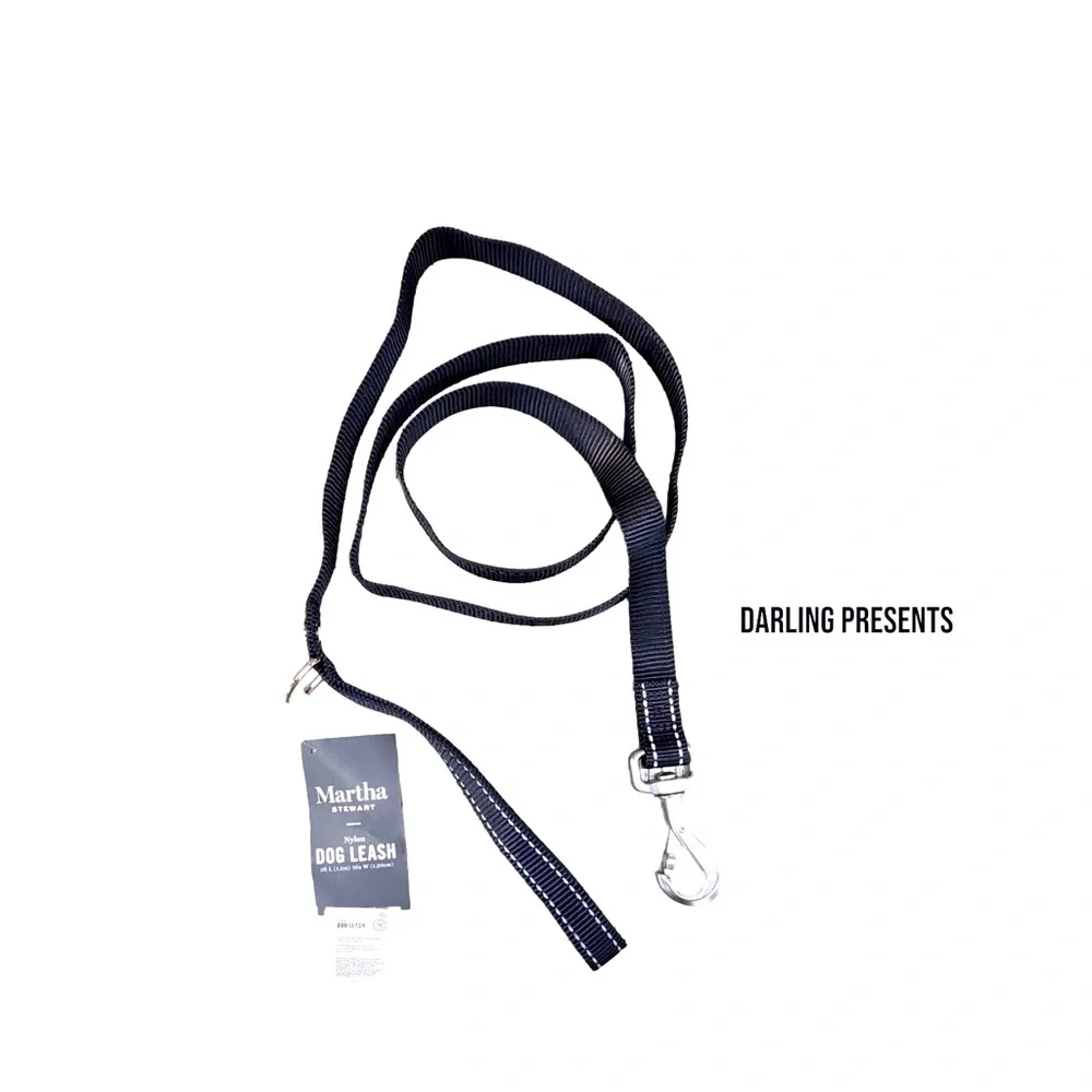 Martha Stewart Nylon Dog Leash Color Black Size XS